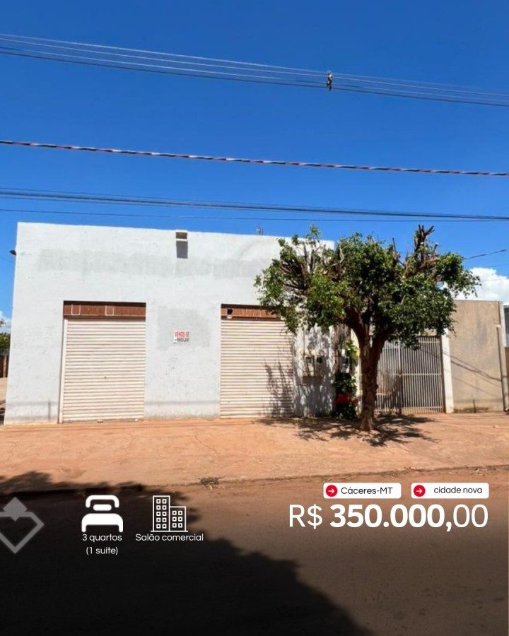 Casa à venda em Cidade Nova, Cáceres: Casa 3 quartos · Cidade Nova