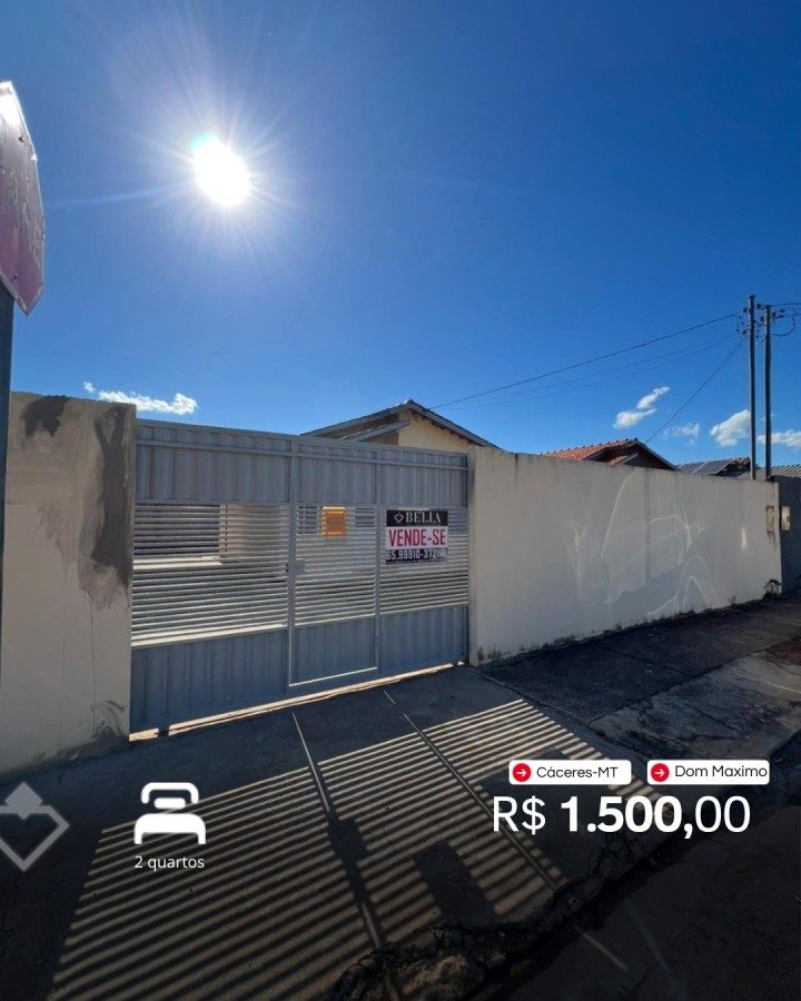 Casa para alugar em Dom Maximo, Cáceres: Casa 2 quartos · Dom Maximo