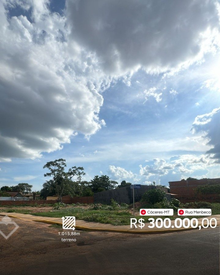 Terreno à venda em Jardim do Trevo, Cáceres: Terreno 1015,88 m² · Jardim Do Trevo